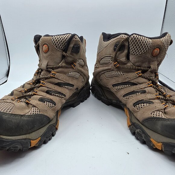 Merrell Moab Ventilator Mid Mens Size 11.5 Walnut Brown Hiking Boots Camping - Picture 2 of 13